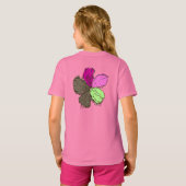 T-shirt Doodle Hibiscus Hawaiian Floral Illustration (Dos entier)