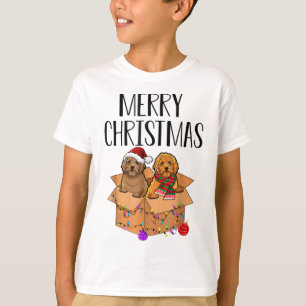 T-shirt Doodle Joyeux Noël Noël Noël Noël Doodle Chien de