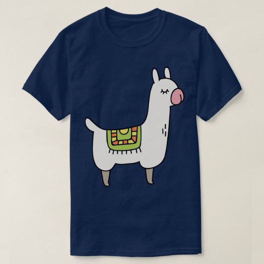 T-shirt Doodle Llama mignon (Design devant)