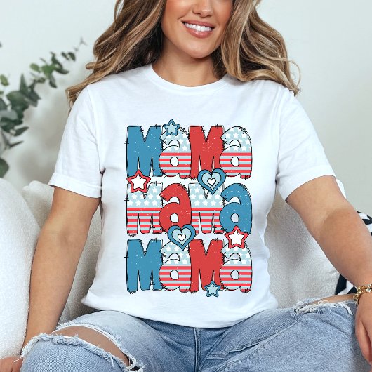 T-shirt Doodle Mama 4 juillet