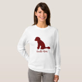 T-shirt Doodle Mom Labradoodle In Buffalo Check Plaid (Devant entier)