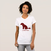 T-shirt Doodle Mom Labradoodle In Buffalo Check Plaid T-Sh (Devant entier)