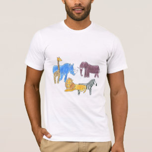 T-shirt Doodle Rock Punk #36 Animaux de la savane africain