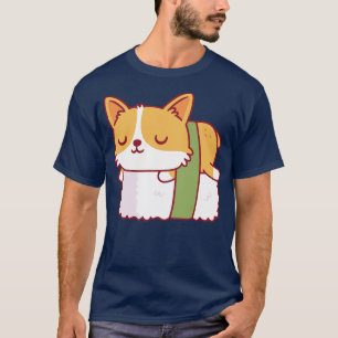 T-shirt Doodle sushi Corgi mignon