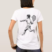 T-shirt "Doodle Tennis Player in Action T-shirt" (Dos)