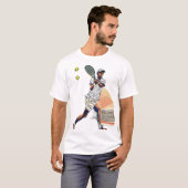 T-shirt "Doodle Tennis Player in Action T-shirt" (Devant entier)