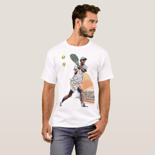 T-shirt "Doodle Tennis Player in Action T-shirt"