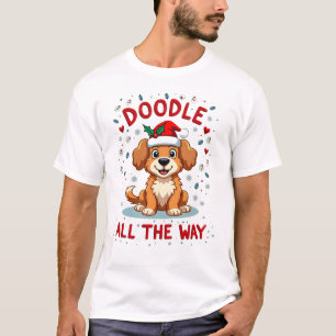 T-shirt Doodle tout au long drôle Goldendoodle chapeau de 