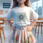 T-shirt Doodles de Mandala turquoise moderne rose