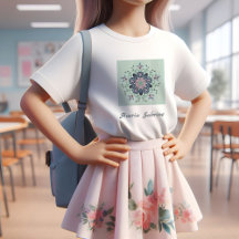 Doodles de Mandala turquoise moderne rose