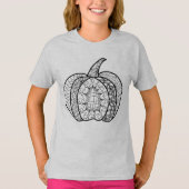 T-shirt Doodles d'Halloween boho zentangles citrouille Aut (Devant)