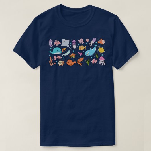 T-shirt Doodles Ocean Life (Design devant)