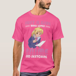 T-shirt Doodling Japonais Manga Otaku Filles Sketant Femme