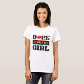 T-shirt Dope Black Girl - Mois de l'histoire noire (Devant entier)