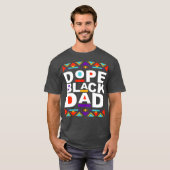 T-shirt Dope Black Papa Bonne Fête des pères Cadeau de Fil (Devant entier)