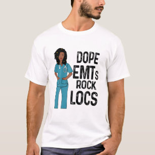 T-shirt Dope Emts Rock Locs Cheveux Afro Africain Melanin