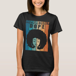 T-shirt Dope sans remords Afro Woman Retro Stripe