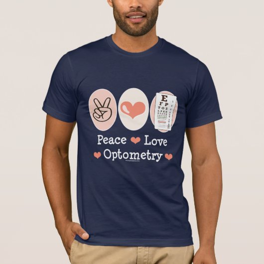 T-shirt d'optométriste d'optométrie d'amour de (Devant)