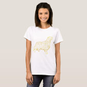 T-Shirt doré à manches longues pour femmes (Devant entier)