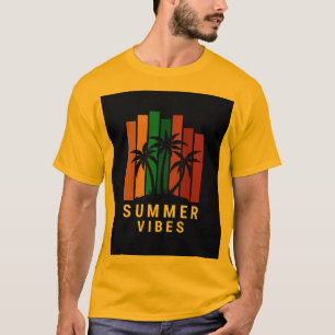 T-shirt doré demi manche vibes d'été