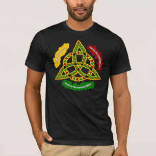T-shirt Doré, rouge et vert