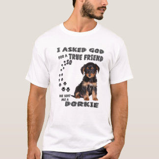 T-shirt Dorkie Citation Maman, Doxie Yorkie Papa, Mignonne