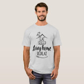 T-shirt Dormir à la maison Répéter (Devant entier)