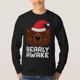 T-shirt Dormir drôle Laze Bearly réveiller Brown Ours Chri