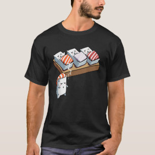 T-shirt Dormir drôle Marcher Sushi Kawaii Japonais Tasty J