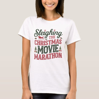 T-shirt Dormir le marathon du film de Noël