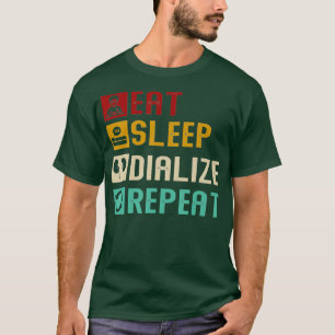 T-shirt Dormir manger Dialiser Répéter Dialyse Cool Diabèt