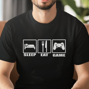 T-shirt Dormir Manger et Jeu amusant Joueur