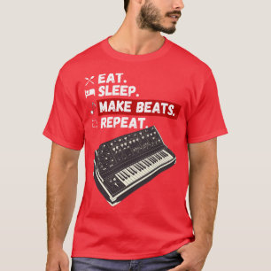 T-shirt Dormir Manger Faire Répéter Les Beats