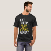 T-shirt Dormir Manger Piano Répéter Cadeau (Devant entier)