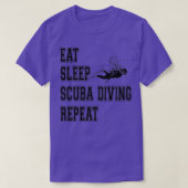 T-shirt Dormir Plongée Scuba Répéter Plongée Scuba Plongée (Design devant)