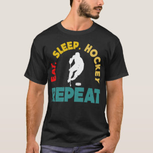 T-shirt Dormir Répéter le hockey sur glace 12