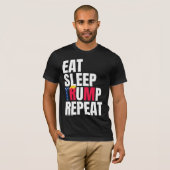 T-shirt Dormir Trump répéter la réélection du président Tr (Devant entier)