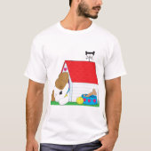 T-shirt Dormir Un Chien Dans Une Maison De Chien (Devant)