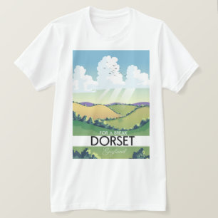 T-shirt Dorset Angleterre affiche voyage