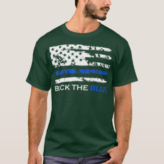 T-shirt Dos Bleu Bleu Bleu Léger Drapeau américain