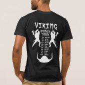T-shirt Dos de chemise de tour du monde de Viking (Dos)