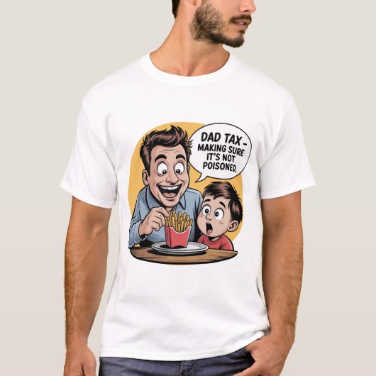 T-shirt Dos de dessin fiscal papa - Drôle Conception de la (Devant)