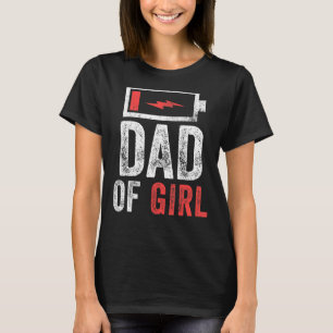 T-shirt Dos De Fille De Fille Fête des pères Birt