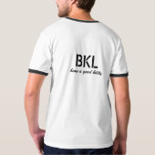 T-shirt Dos de pochoir de BKL (Dos entier)