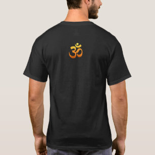 T-shirt Dos Design Om Mantra Symbole Yoga Gold Sun