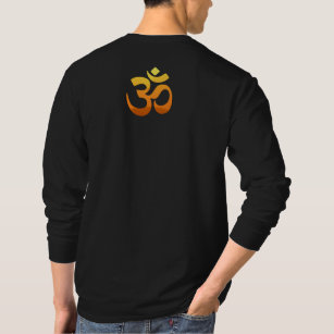 T-shirt Dos Design Om Mantra Symbole Yoga Mens Long Manche