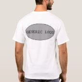 T-shirt Dos générique d'ovale de logo (Dos)