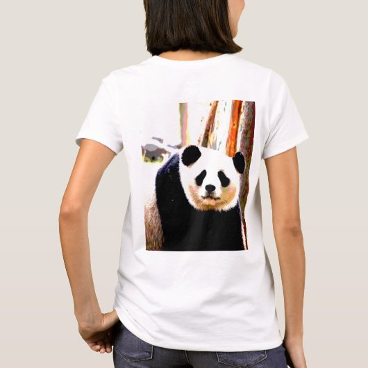 T-shirt Dos personnalisé Imprimer Porte de Panda tendance  (Dos)