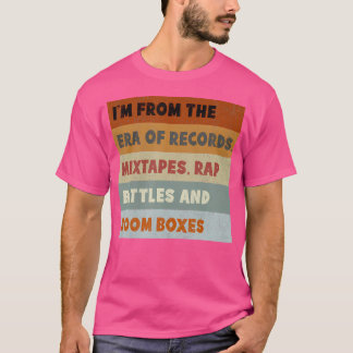 T-shirt Dossier De Batailles De Rap D'Hip hop De La Vieill