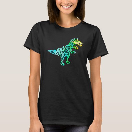 T-shirt Dot Day Rex Dinosaur Polka Dot Pattern Internatio (Devant)